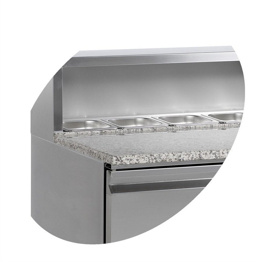 Pizza counter | stainless steel | 3-door | 130x52x50cm