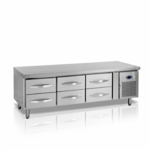 HorecaTraders Werkbank | Gekühlt | 6 Schubladen | 1795 x 700 x 680 mm 