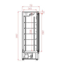 Freezer Glass Door | 600 Liters | 750x710x(H)1997mm