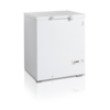 HorecaTraders Chest freezer | Handle with lock | 2 lids | 61x48x73cm