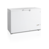 HorecaTraders Chest Freezer | White | 2 lids | 116x48x73cm