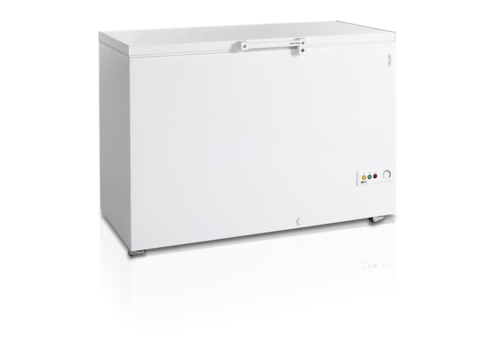  HorecaTraders Chest Freezer | White | 2 lids | 116x48x73cm 