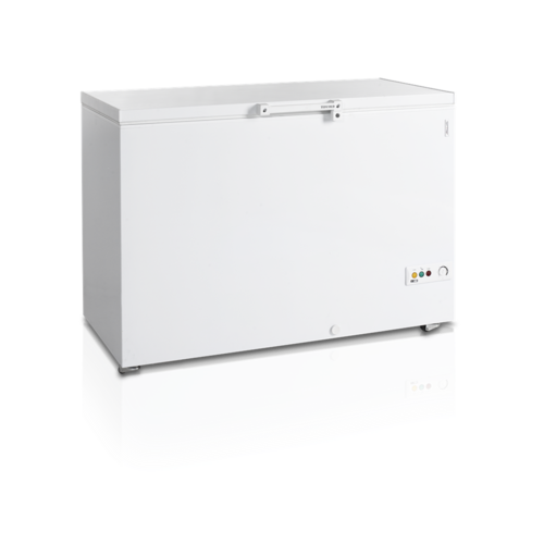  HorecaTraders Chest Freezer | White | 2 lids | 116x48x73cm 