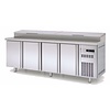 Coreco Établi réfrigéré en acier inoxydable | 4 portes | 224,5x70x104,3 cm