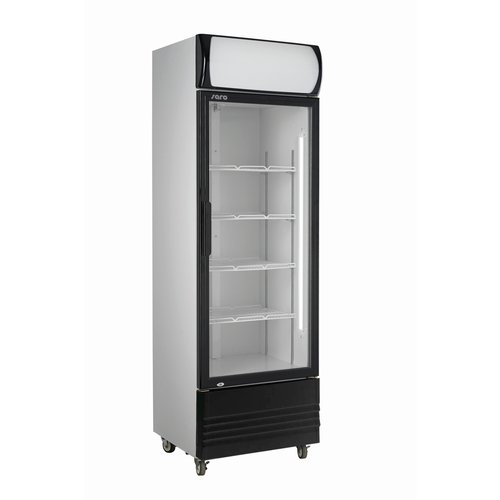  HorecaTraders Forced action bottle cooler with self-closing glass door | White sheet steel 