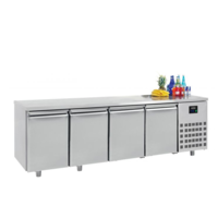 Stainless steel cooling workbench | Forced Cooling (3 sizes) | 1400 x 700 x 850mm