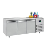 Stainless steel cooling workbench | Forced Cooling (3 sizes) | 1400 x 700 x 850mm