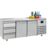 Combisteel Stainless steel cooling workbench | 2 doors | 3 drawers | 1865 x700 x850mm