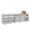 Combisteel Stainless steel cooling workbench | 2 doors | 6 drawers | 2330x700x850 mm