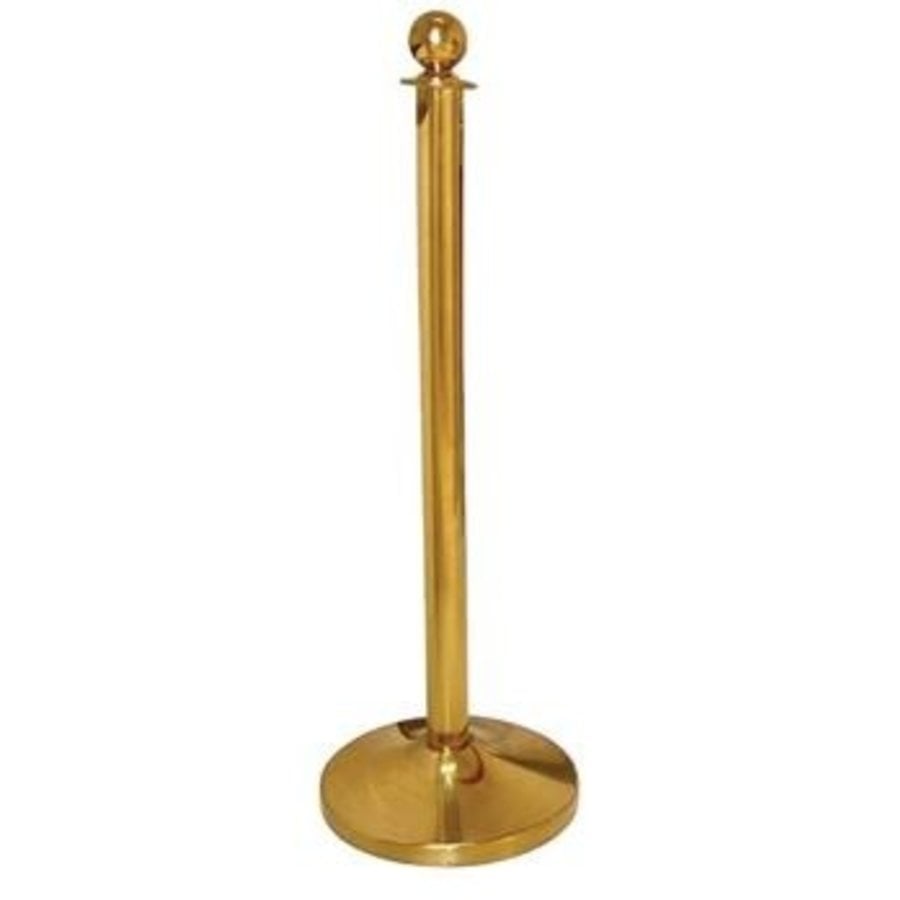 Barrier Post With Knob Brass