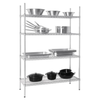 Stock rack | Galvanized zinc | 4 shelves | 183x122x46cm
