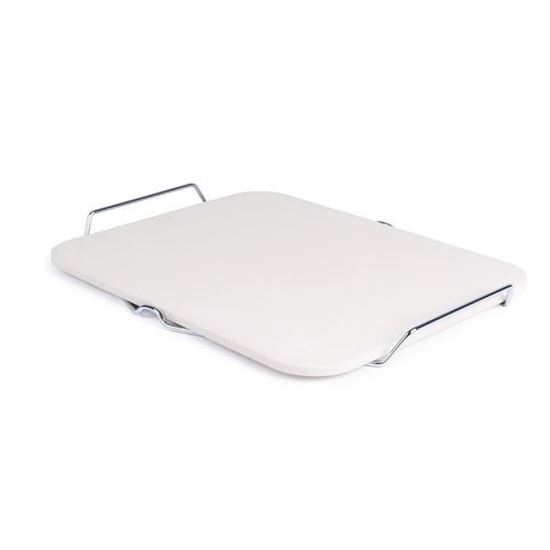  HorecaTraders Pizza Stone | Rectangular | Including metal holder 