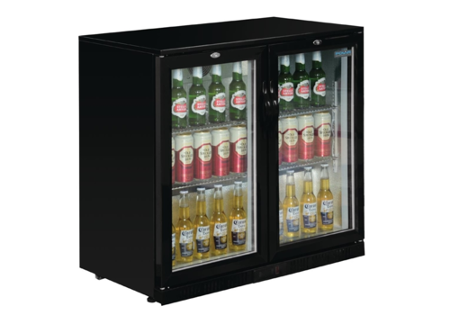  Polar Refroidissement de barres | 2 portes vitrées | 208L | 90 x 90 x 52 cm 