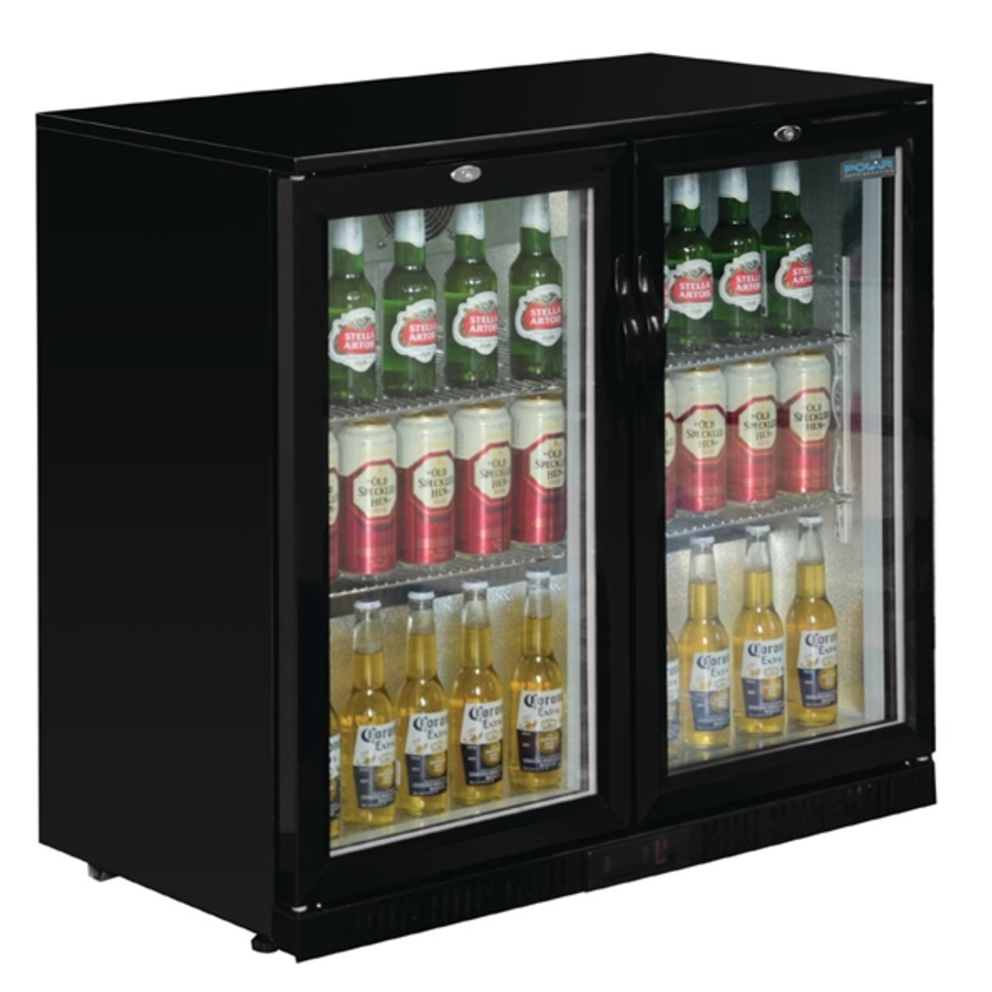 Refroidissement de barres | 2 portes vitrées | 208L | 90 x 90 x 52 cm