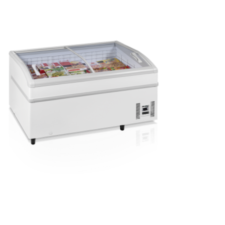 Supermarket cooler/freezer white | 15.2 x 92 x 79 cm | 230V