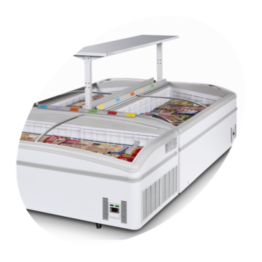 Réfrigérateur/congélateur de supermarché blanc | 15,2 x 92 x 79 cm | 230 V