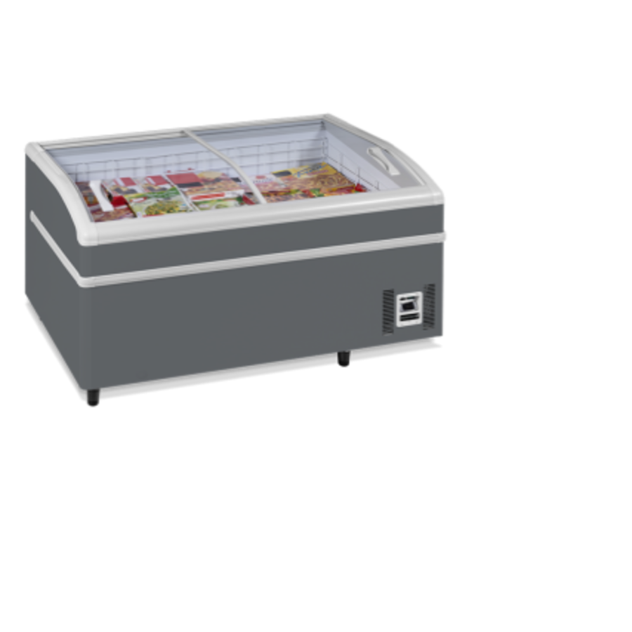Supermarket cooler/freezer gray | 152 x 92 x 79 cm | 230V