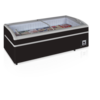 HorecaTraders Supermarket cooler/freezer black | 202 x 92 x 79 cm