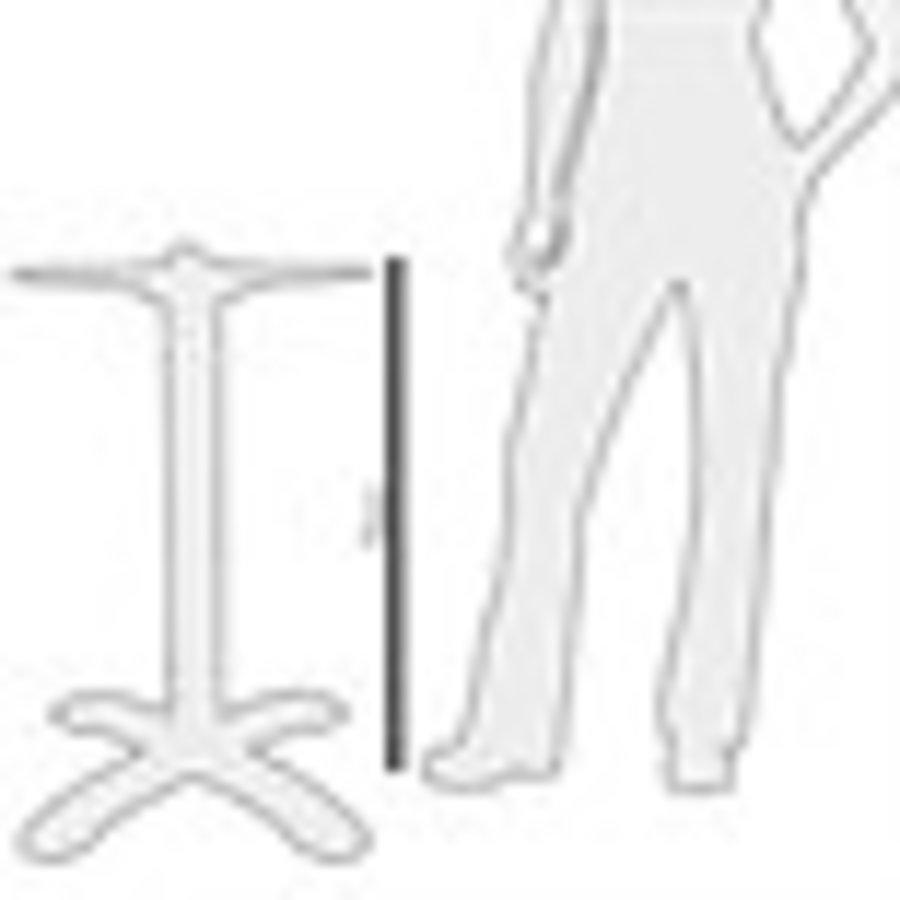 Round cast iron table leg | Height 72cm