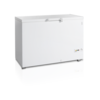 HorecaTraders Chest freezer | 2 lids | strong castor wheels | 128x70x94.5(h) cm
