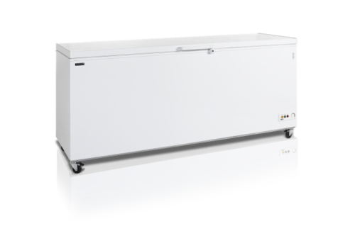  HorecaTraders Congélateur coffre | Roulettes avec frein | 2 couvercles | 206x72x83(h) m 