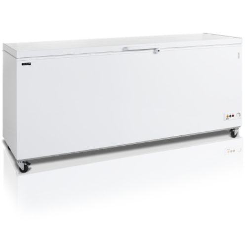  HorecaTraders Congélateur coffre | Roulettes avec frein | 2 couvercles | 206x72x83(h) m 
