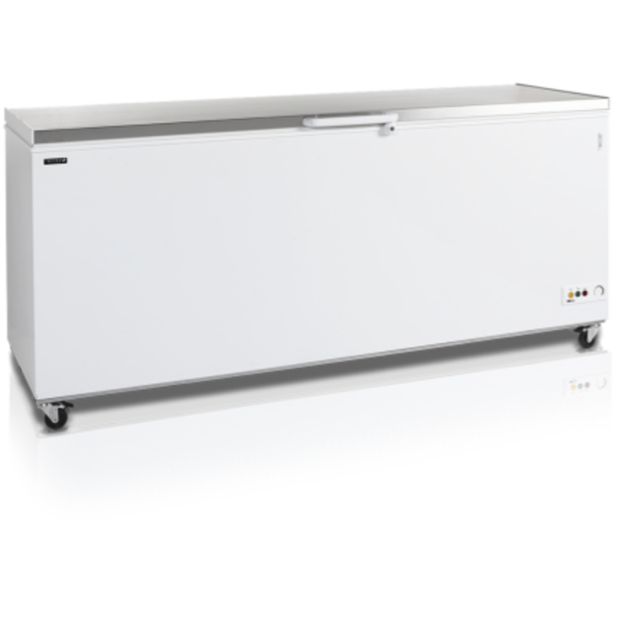 Freezer | Swivel castors with brakes | 2 Lids | 194x51x69cm