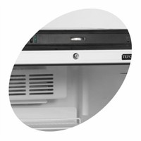 Réfrigérateur sur pied | Porte vitrée | 5 grilles | 57x44x155 cm