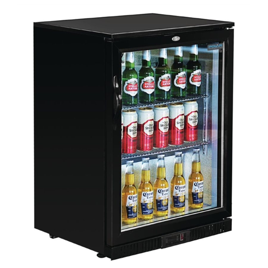 Présentoir de bar réfrigéré modèle bas | Noir | 128L | 85(h)x60x52cm