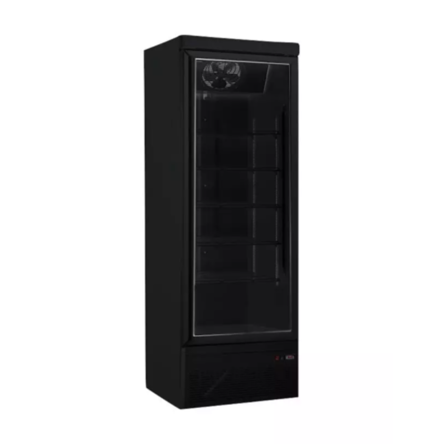 Congélateur avec porte vitrée | -18 / -22C° | noir | 75 x 76 x 199,7 cm
