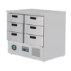 Polar  refrigerated workbench with 6 drawers | 240L