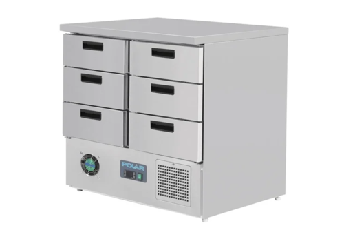  Polar établi réfrigéré avec 6 tiroirs | 240L 