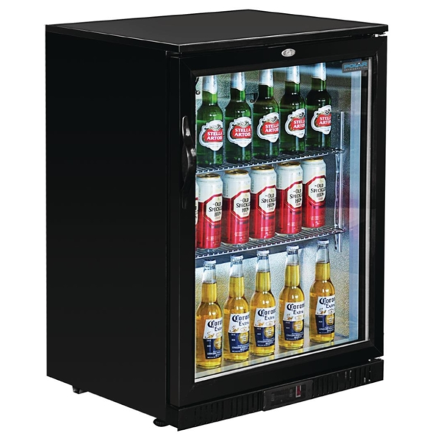 Bar réfrigéré avec porte battante | Noir | 138L | 90(h)x60x52 cm
