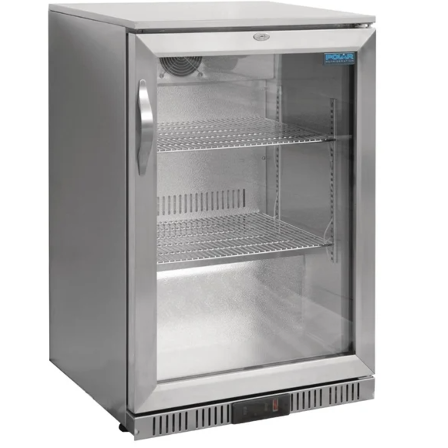 Refroidisseur de barres en acier inoxydable avec porte battante | 138L | 90(h)x60x52 cm