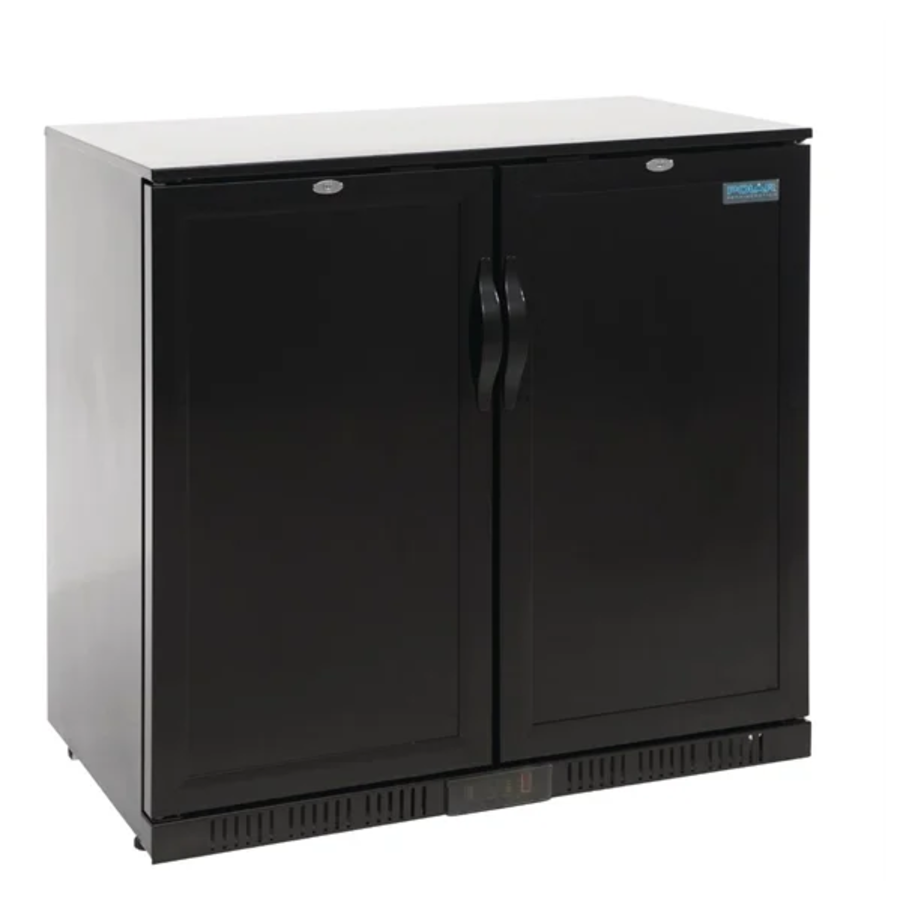 2-door bar cooling with blind swing doors black 208L