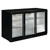 Polar Bar cooling | 3 sliding doors | black | 330L | 90(h)x135x52cm