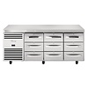True Refrigerated workbench | 9 drawers | 70x187x90(h) cm