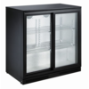 Combisteel Bar cooler | Black | 2 sliding doors | 90x50x90(h) cm