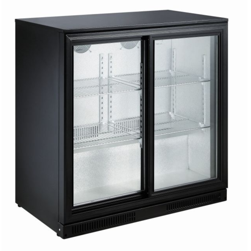  Combisteel Bar cooler | Black | 2 sliding doors | 90x50x90(h) cm 