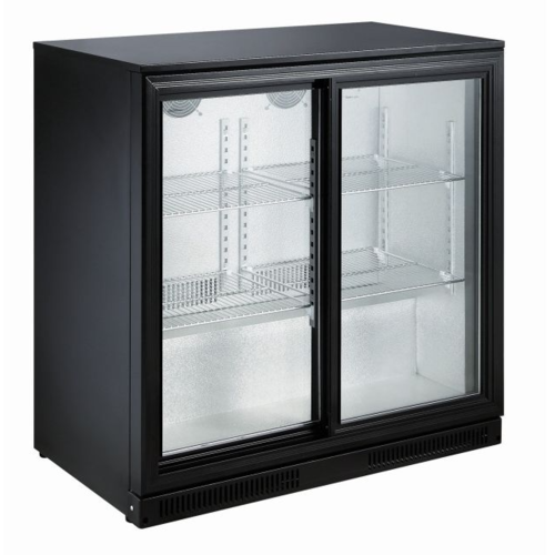  Combisteel Refroidisseur de bar | Noir | 2 portes coulissantes | 90x50x90(h) cm 