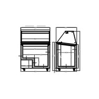 Ice cream display case | 90x65x123 cm