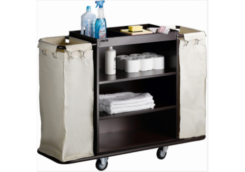  Saro Hotel housekeeping truck | 2 removable laundry bags 