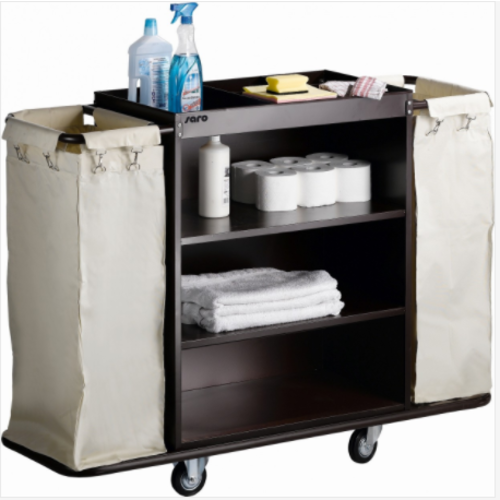  Saro Hotel housekeeping truck | 2 removable laundry bags 