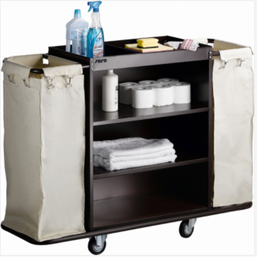 Hotel housekeeping truck | 2 removable laundry bags