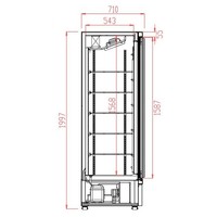 Koelkast 3 Glazen Deuren | 1530 liter | 199,7x71x156,9(h) cm