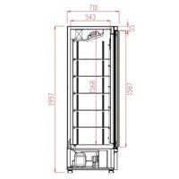 Réfrigérateur 3 portes vitrées | 1530 litres | 199,7 x 71 x 156,9 (h) cm