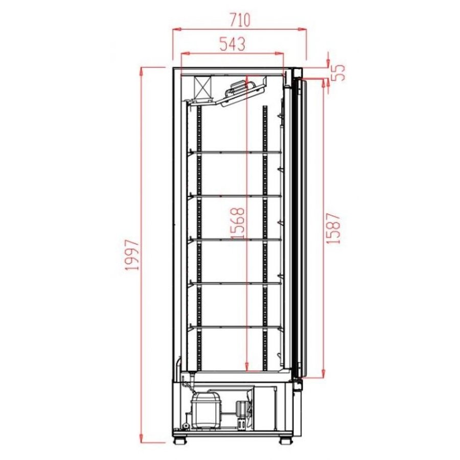 Fridge 3 Glass Doors | 1530 liters | 199.7x71x156.9(h) cm