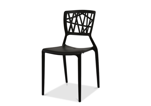  HorecaTraders Webb Chair Black | Stackable 