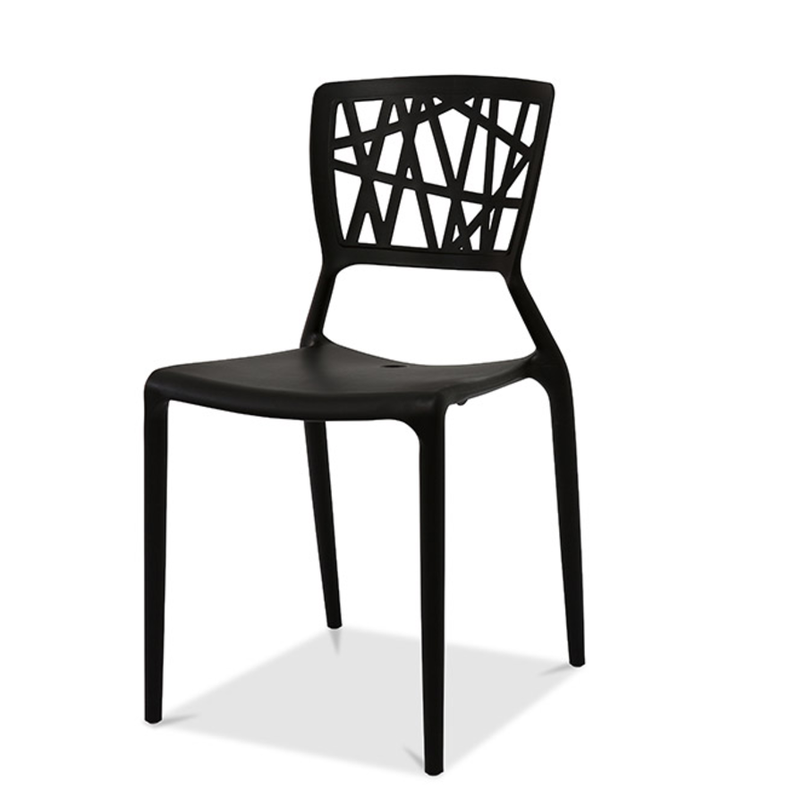 Webb Chair Black | Stapelbaar