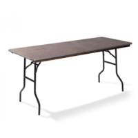 Table à manger droite en bois | 183x76x76cm | Bois noir